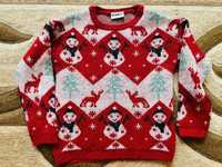 Дитячий новорічний светр 110-116 см.