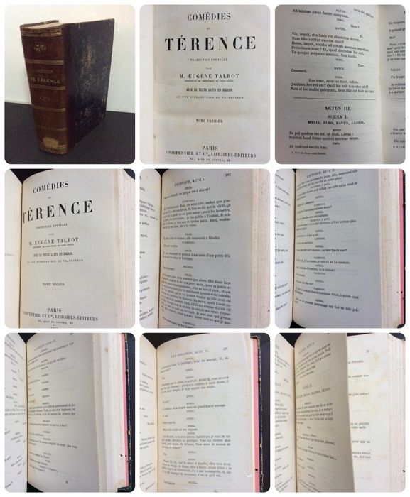 Comédies de Térence traduction par M. Eugène Talbot avec... 1869