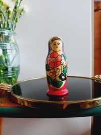 Matrioszka drewniana figurka retro vintage stara malowana