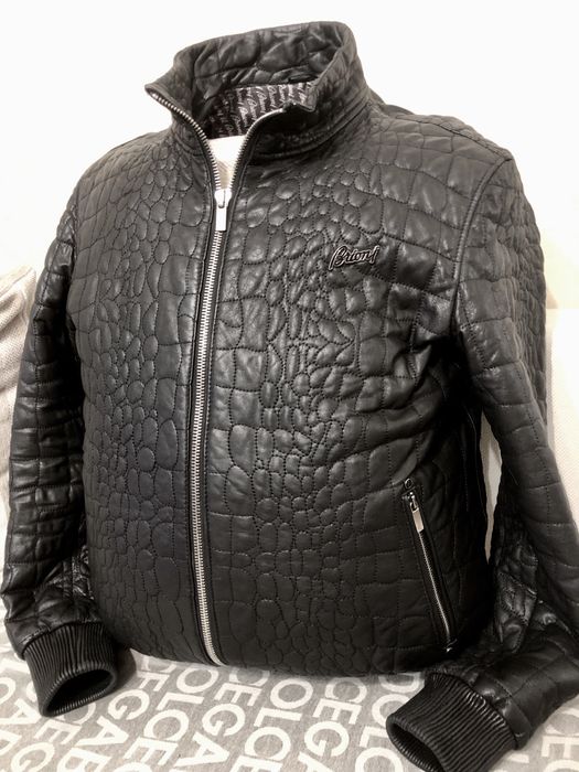 Куртка кожаная мужская Brioni бомбер