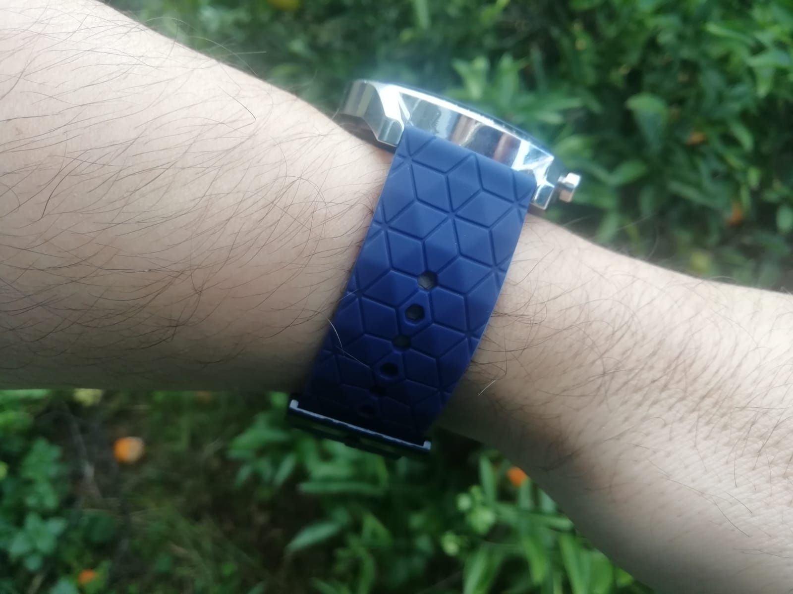 Bracelete em silicone, 22mm (Nova) Azul