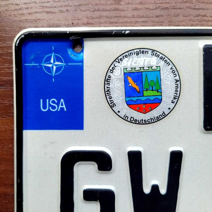 Tablica rejestracyjna - Sił Zbrojnych Stanów Zjednoczonych w Niemczech