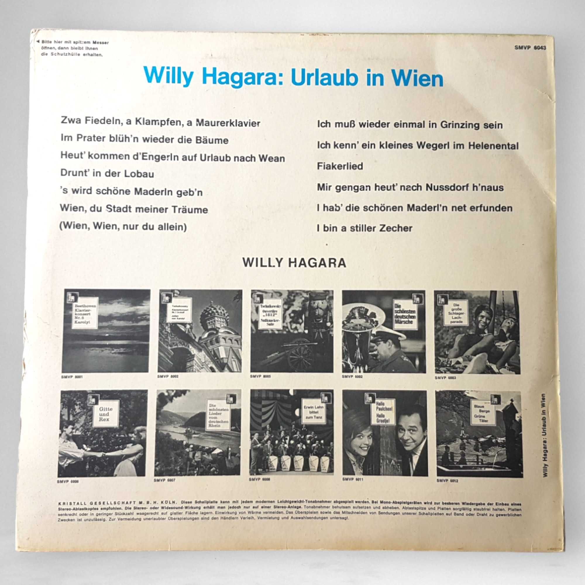 Willy Hagara Wakacje W Wiedniu Płyta Winylowa