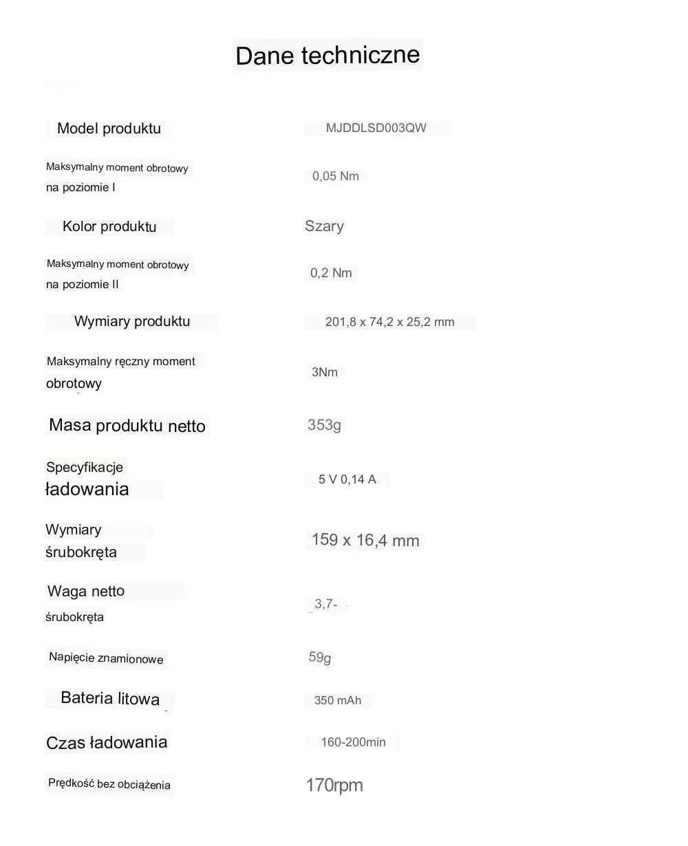 Wkrętak śrubokręt elektryczny Xiaomi Mija Electric Screwdriver