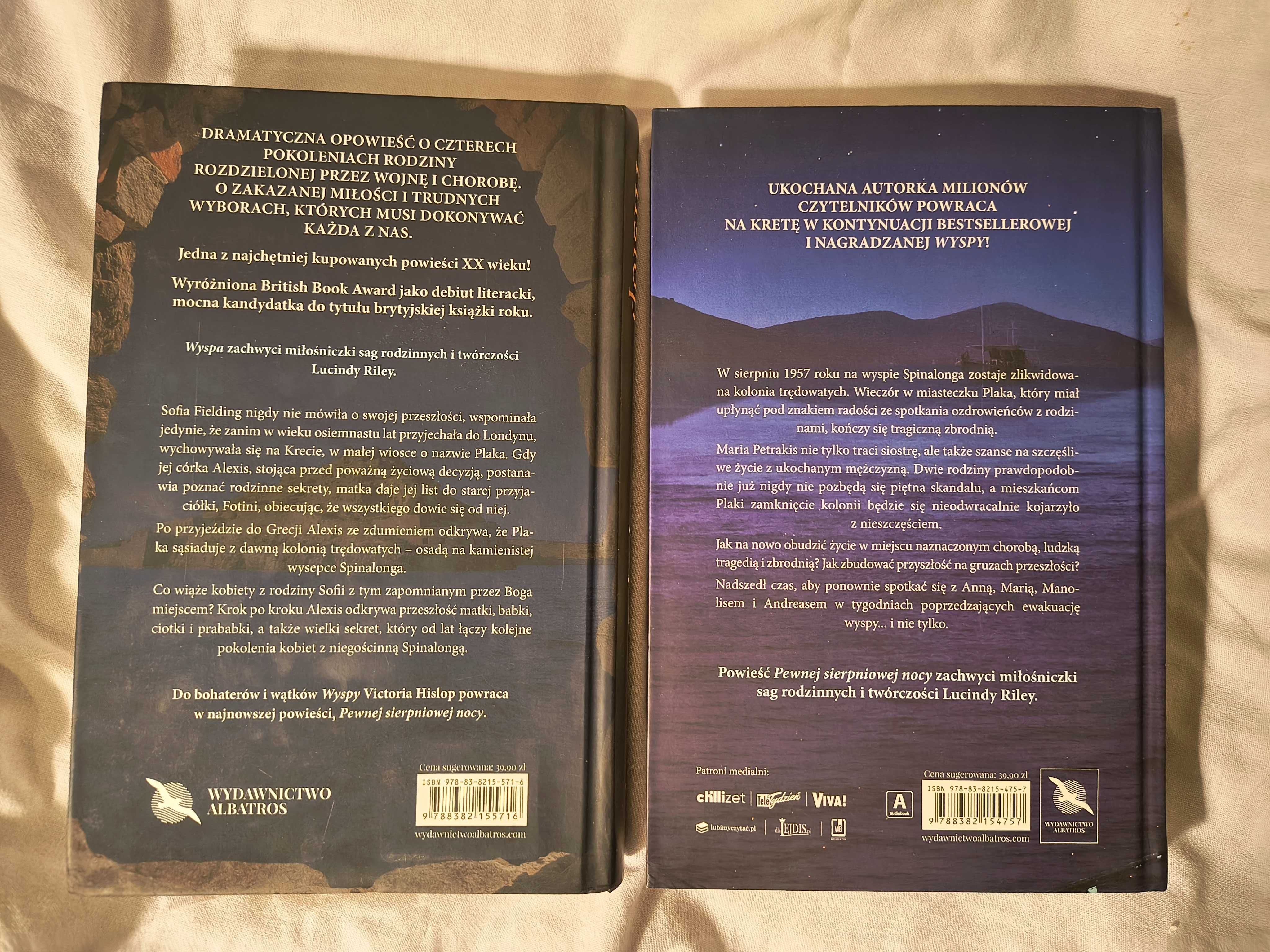 2 x Victoria Hislop Wyspa Pewnej sierpniowej nocy