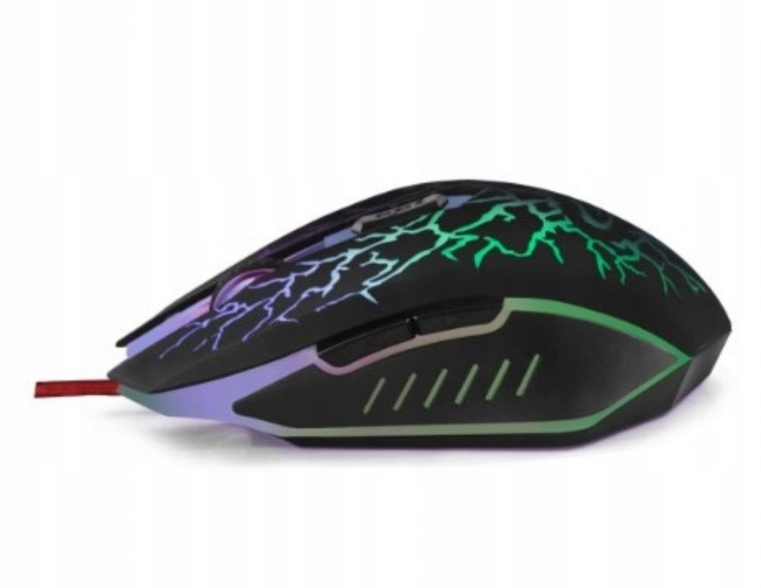 Mysz Lightning (optyczna; 2400 DPI; kolor czarny)
