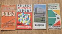 Stara mapa samochodowa Polski administracyjna Koszlin Szczecin Wałbrzy