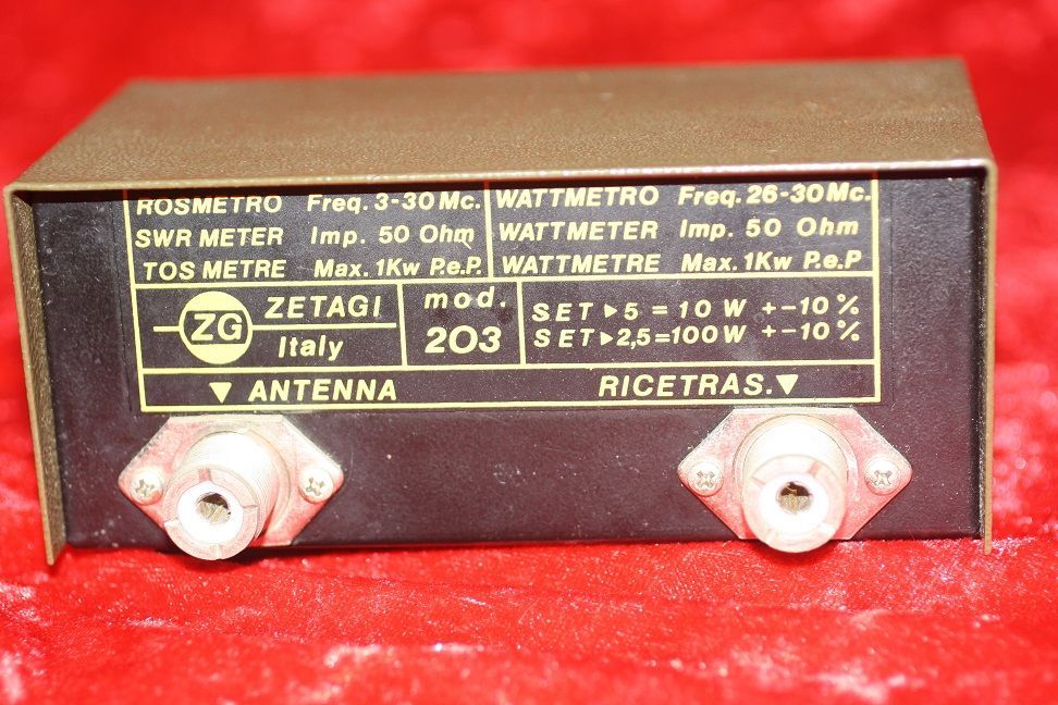 Medidor de Estacionárias e potência de saída da ZETAGI