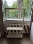 Regał metalowy biały kremowy 140 cm 1,4 m wys 75 cm szer