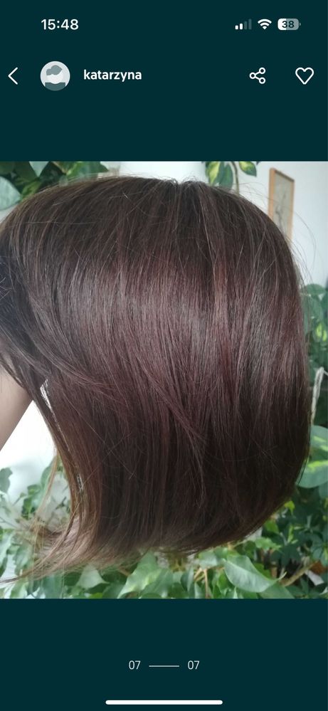 Peruka naturalna bob
