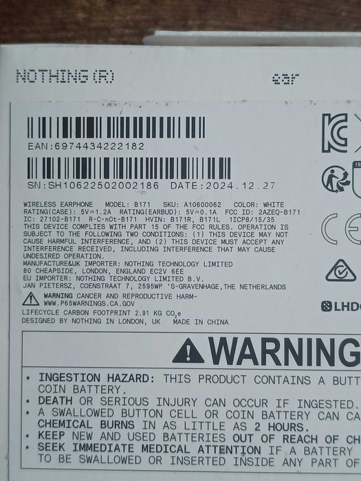 Nothing ear B 171