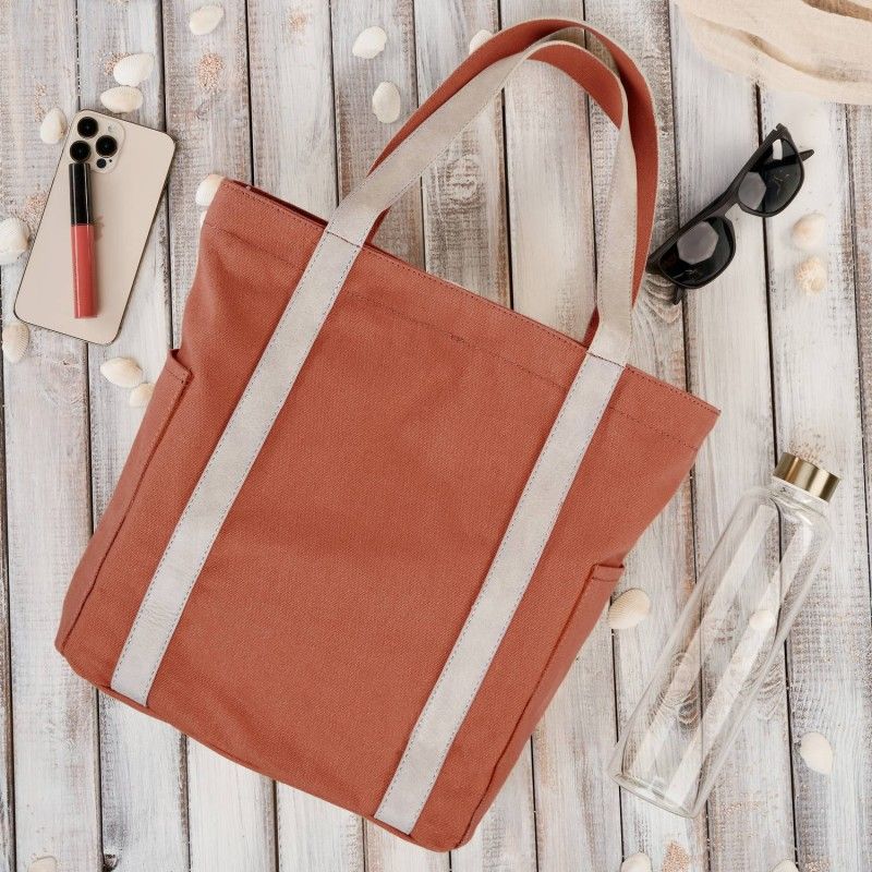 torba damska na ramię shopper duża wegańska materiałowa pojemna