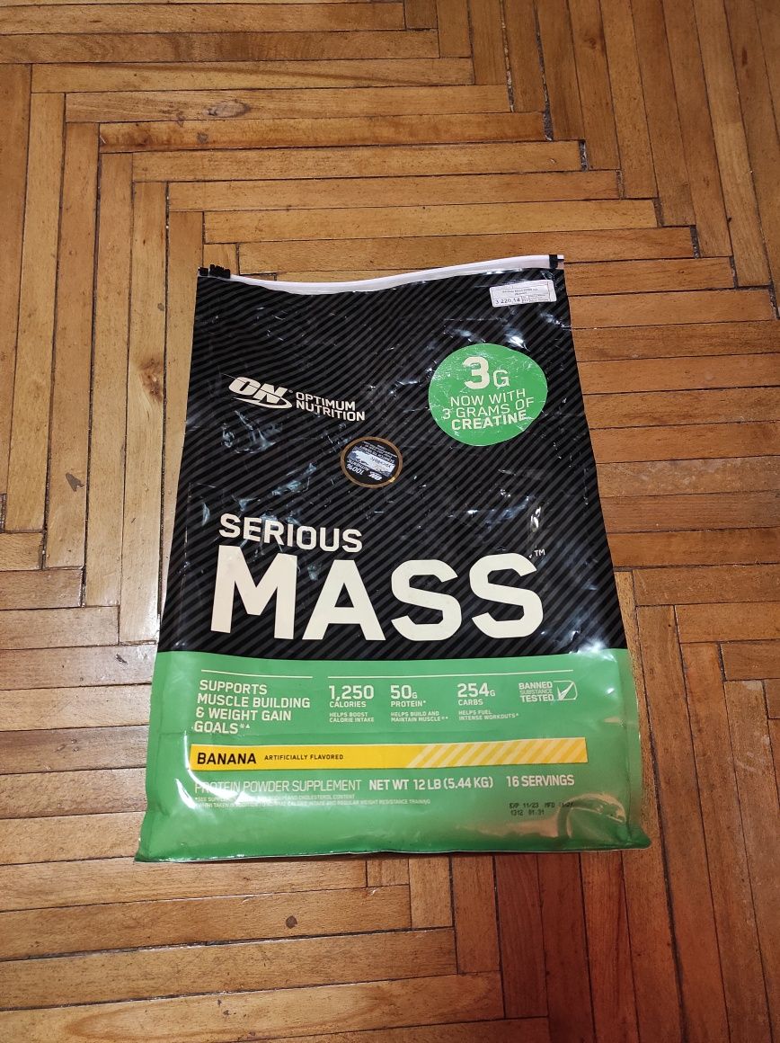 Гейнер Optimum Nutrition Serious Mass 5.44 кг. Banana.