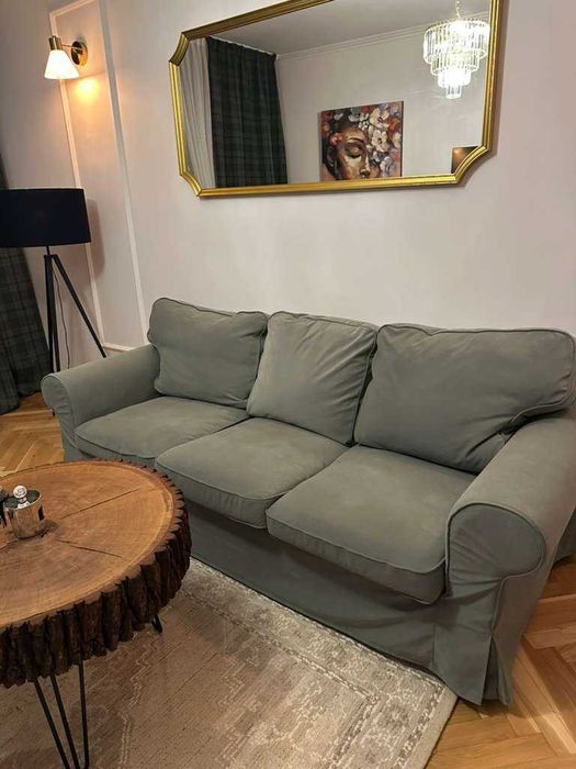 Sofa 3 osobowa Ikea Ektorp 3 osobowa  szarozielona - okazja !!