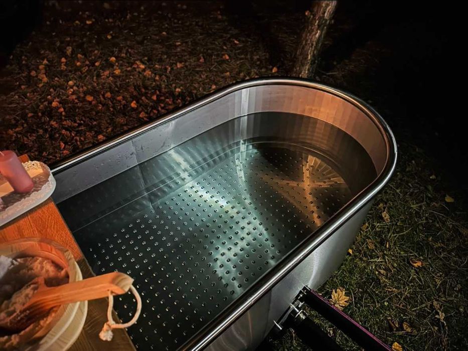 Balia ogrodowa - stal nierdzewna 316L - 180x80x66 - gorąca kąpiel