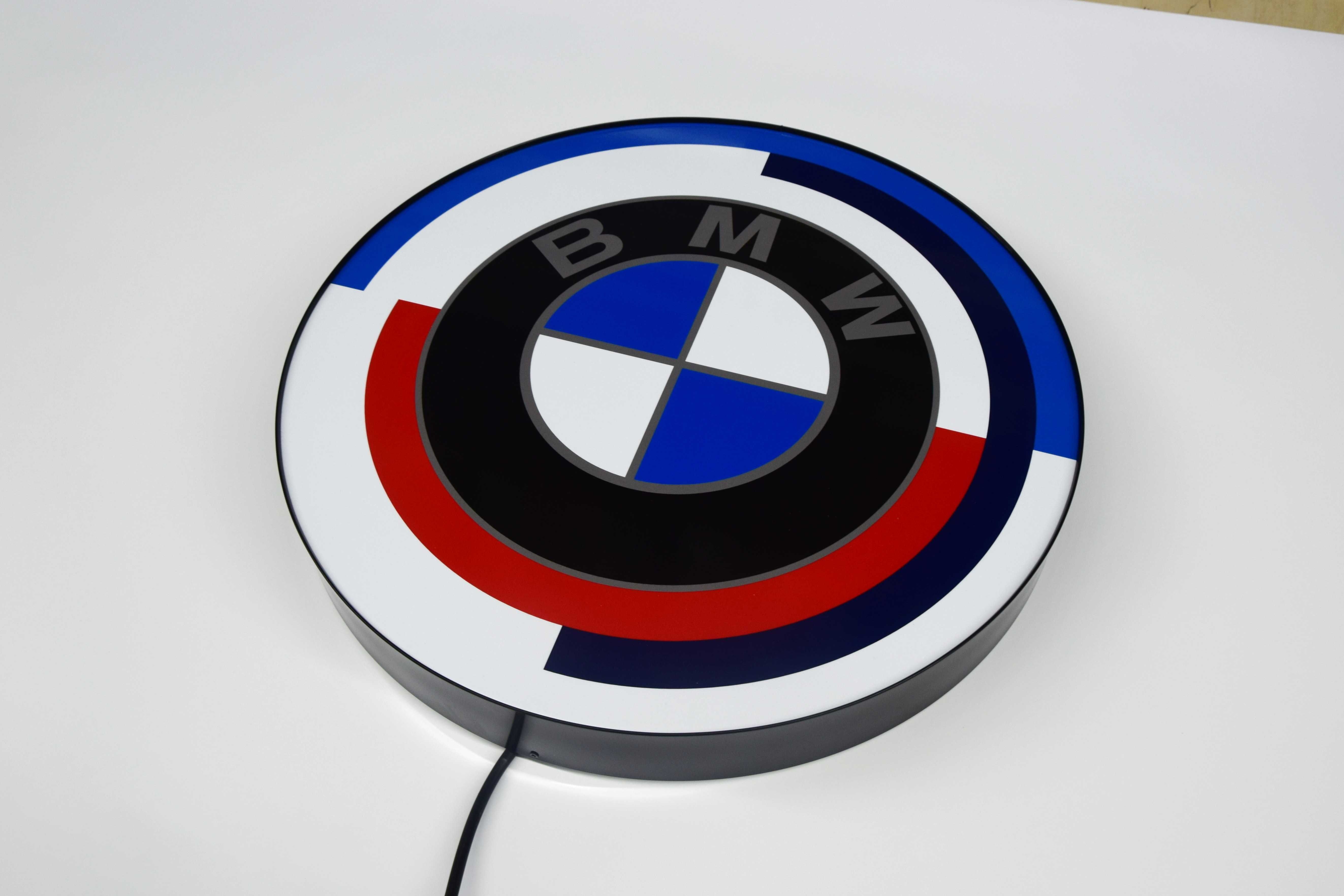 Logo 3D LED BMW M POWER, Neon, Lampka neonowa, Baner, Reklama, Plafon
