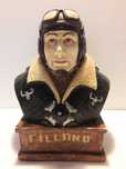 Estátua Busto Vintage Aviador antiga loja Fillano