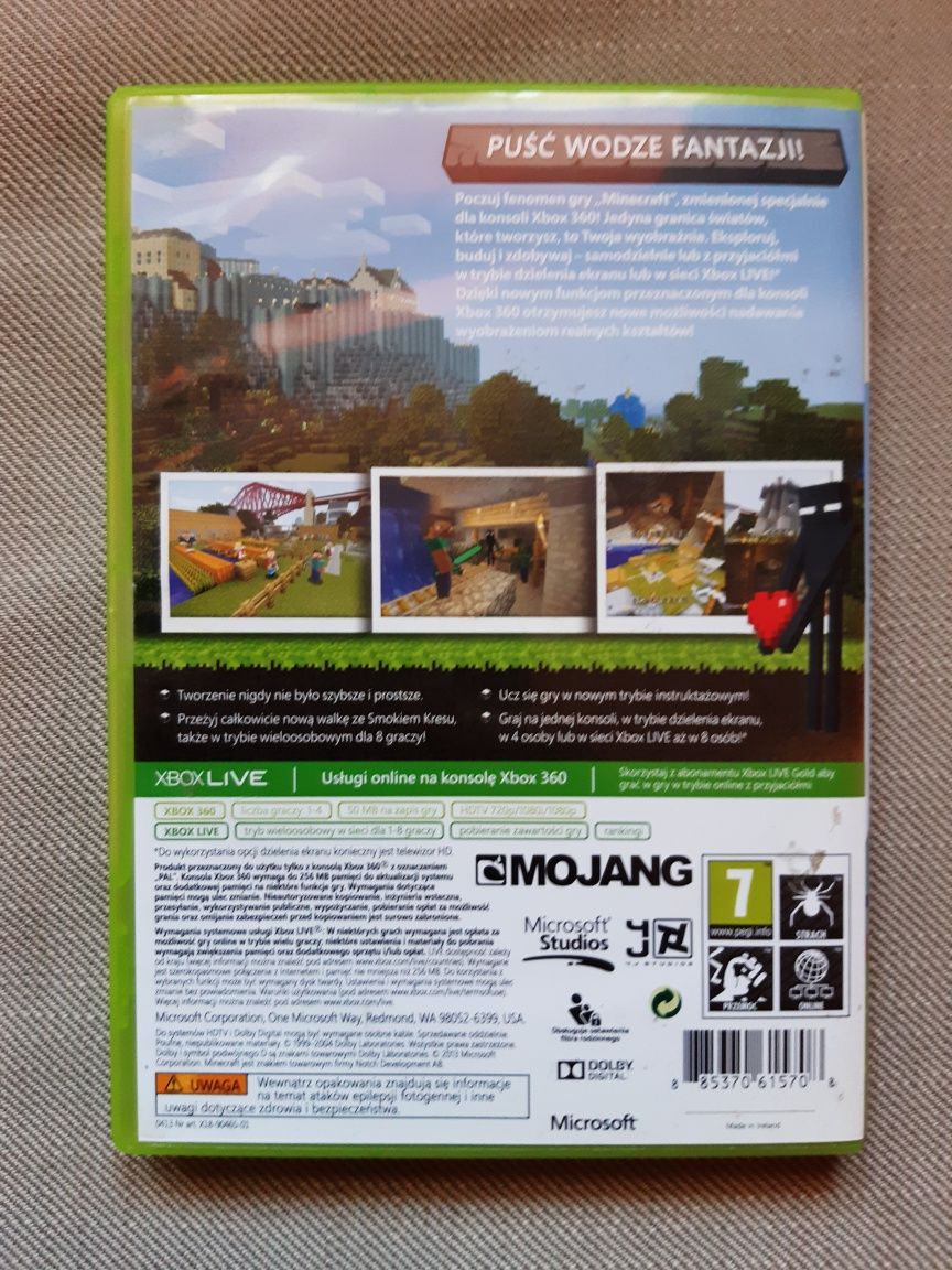 Gra Minecraft na konsolę xbox 360