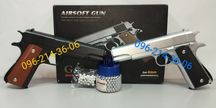 Детский мощный  пистолет Colt 1911 металлический стреляет