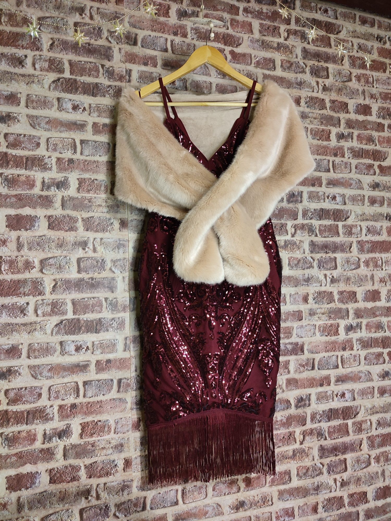 Sukienka z cekinami sylwester bal retro Gatsby przebranie