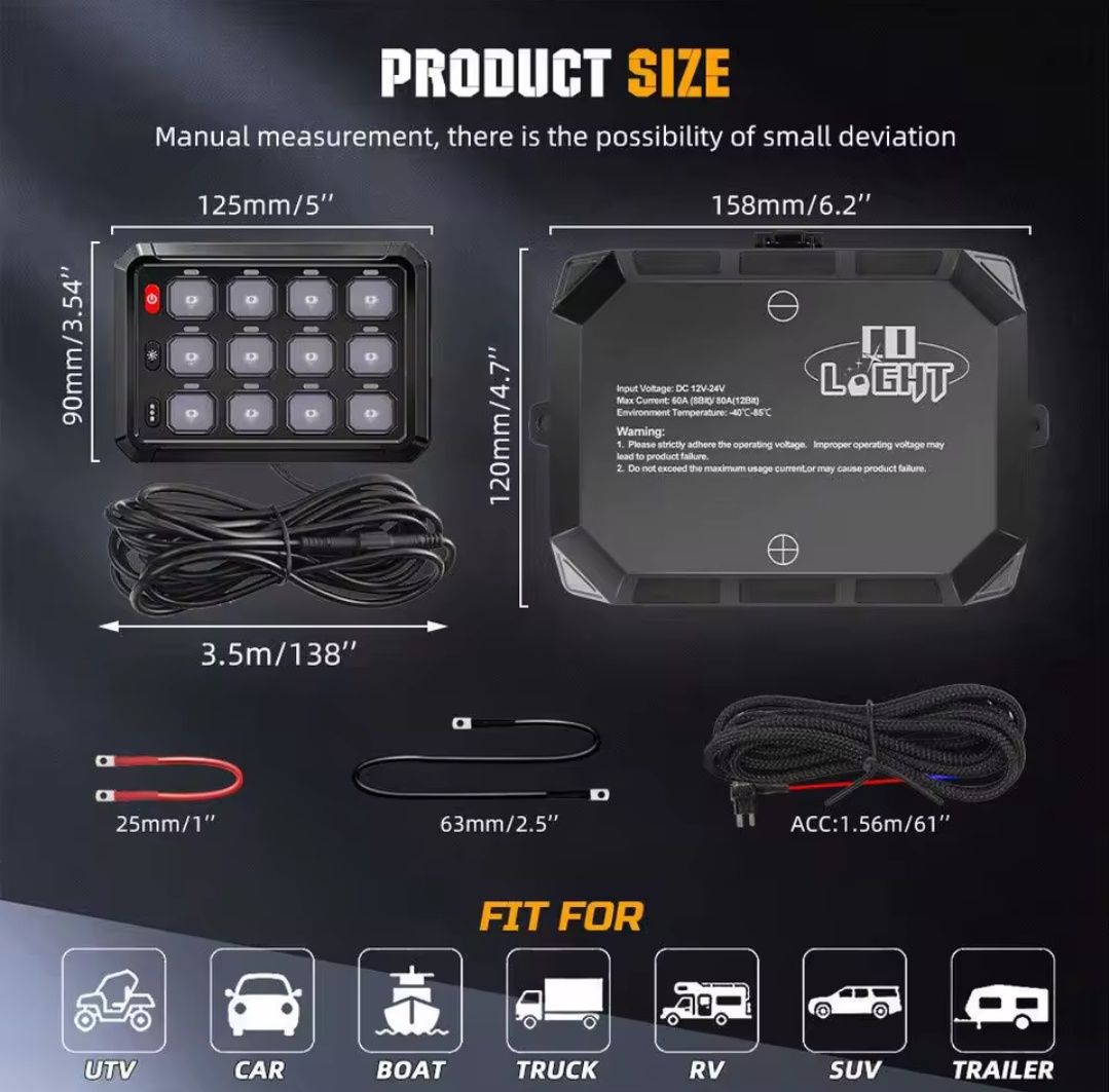 painel switch RGB