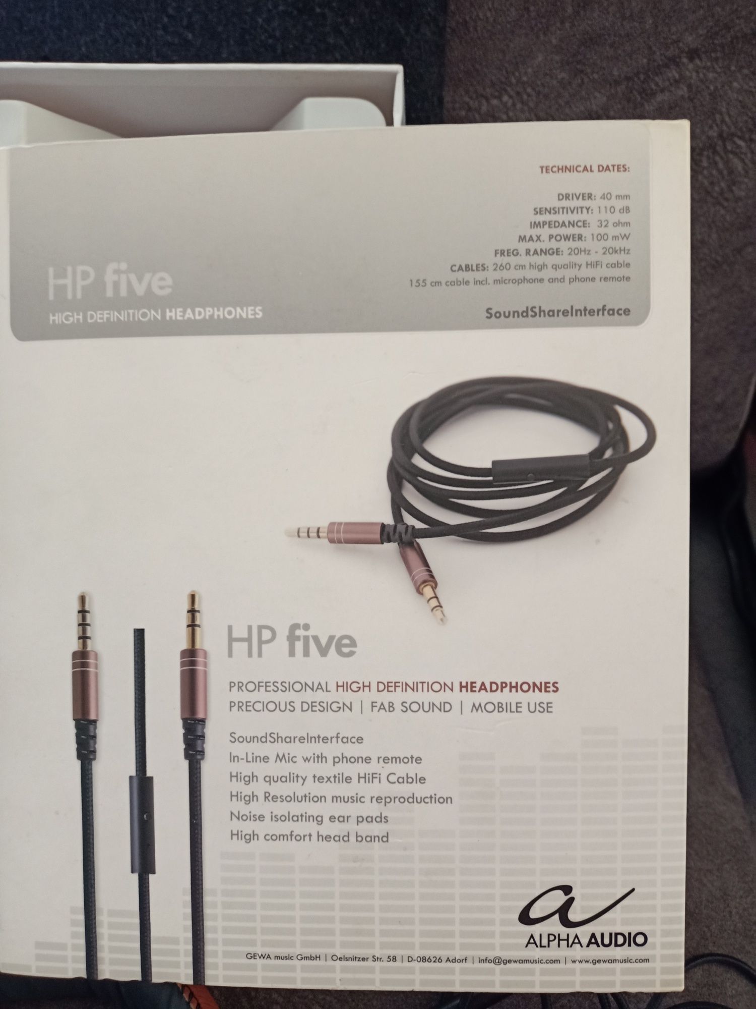 Słuchawki Alpha audio go five nowe