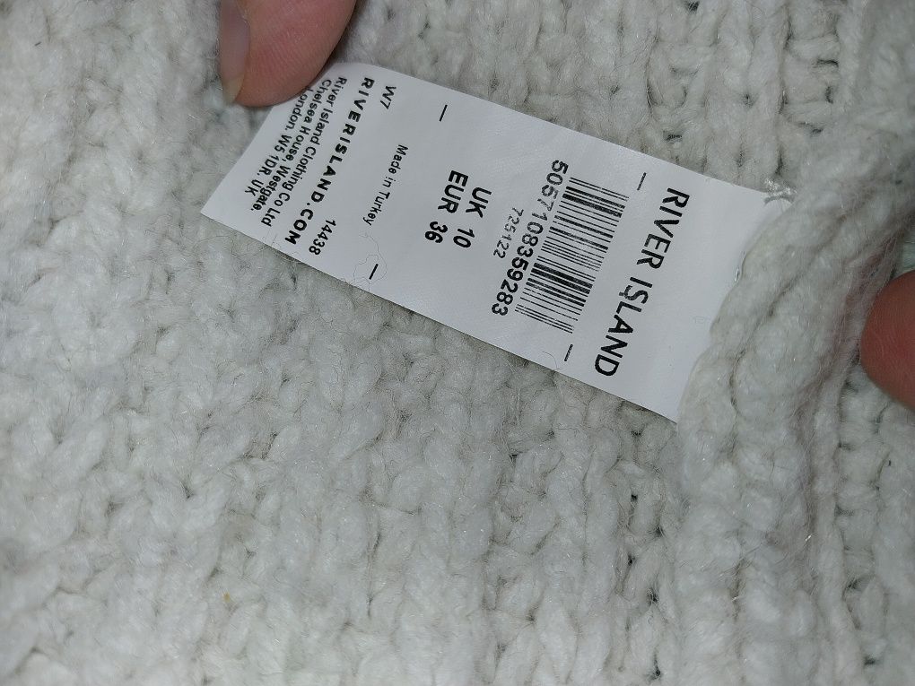 Biały sweter River Island r. 36 S