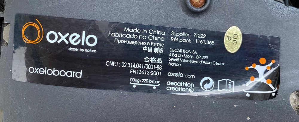 Waveboard OLEXOBOARD preto e cinza