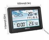 Stacja Pogodowa Zegar Alarm Sensor Baldr B359BL-R