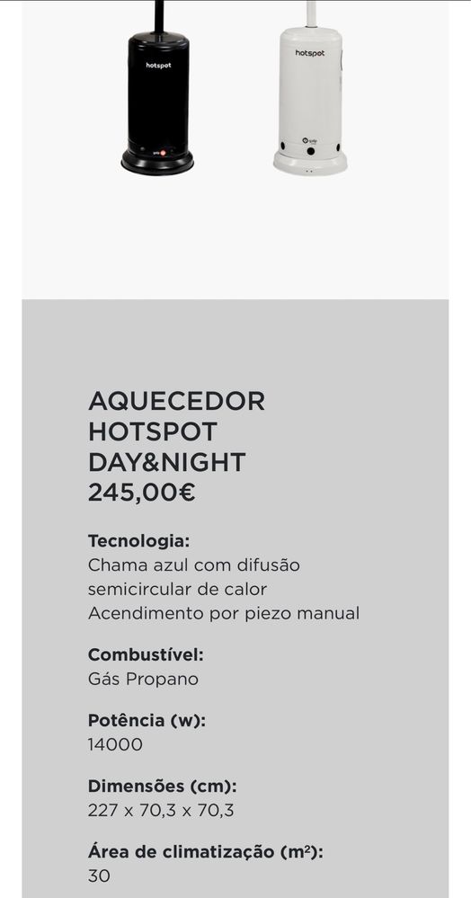 Aquecedor Hotspot Day&night Preto Novo