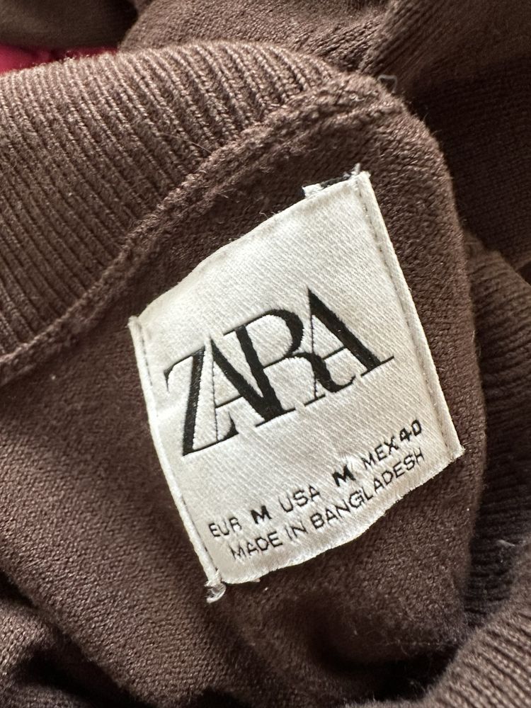 Zara M 38 golf czekoladowy brąz klasyk