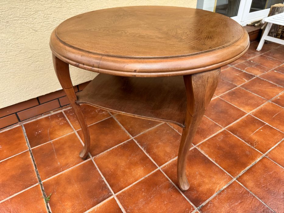 ława artdeco prl stolik kawowy patyczak stół vintage okrągły ludwik