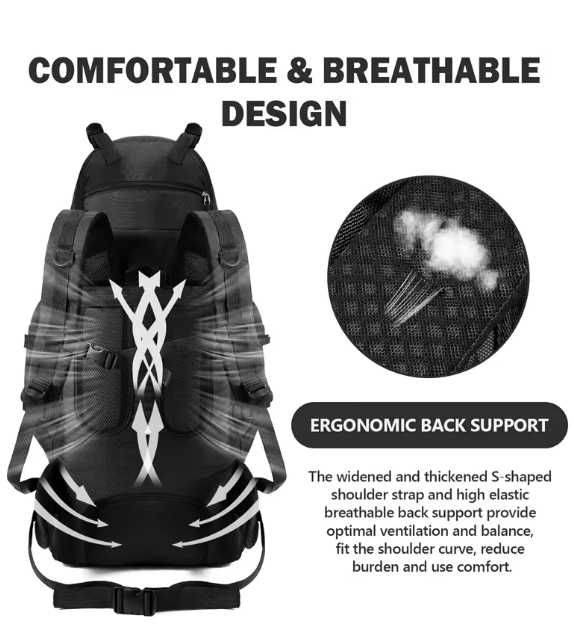 Водонепроницаемый походный рюкзак емкостью 90 л