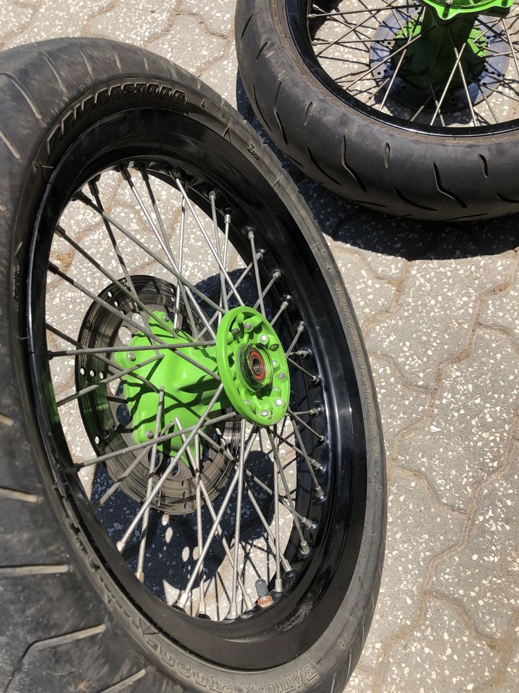 Rodas supermotard jantes 17 kawasaki e outras