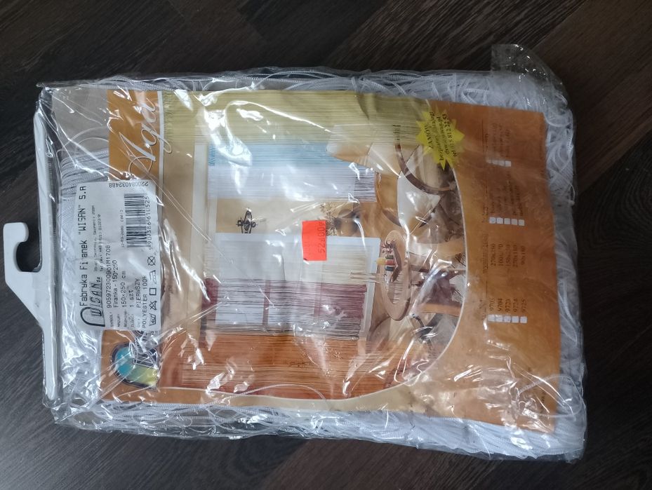 Firanka makarony biały klasyczny 150 x 250 cm nowa