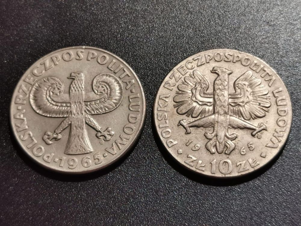 Zestaw monet 1965 Kolumna Zygmunta i Nike monety okazja moneta