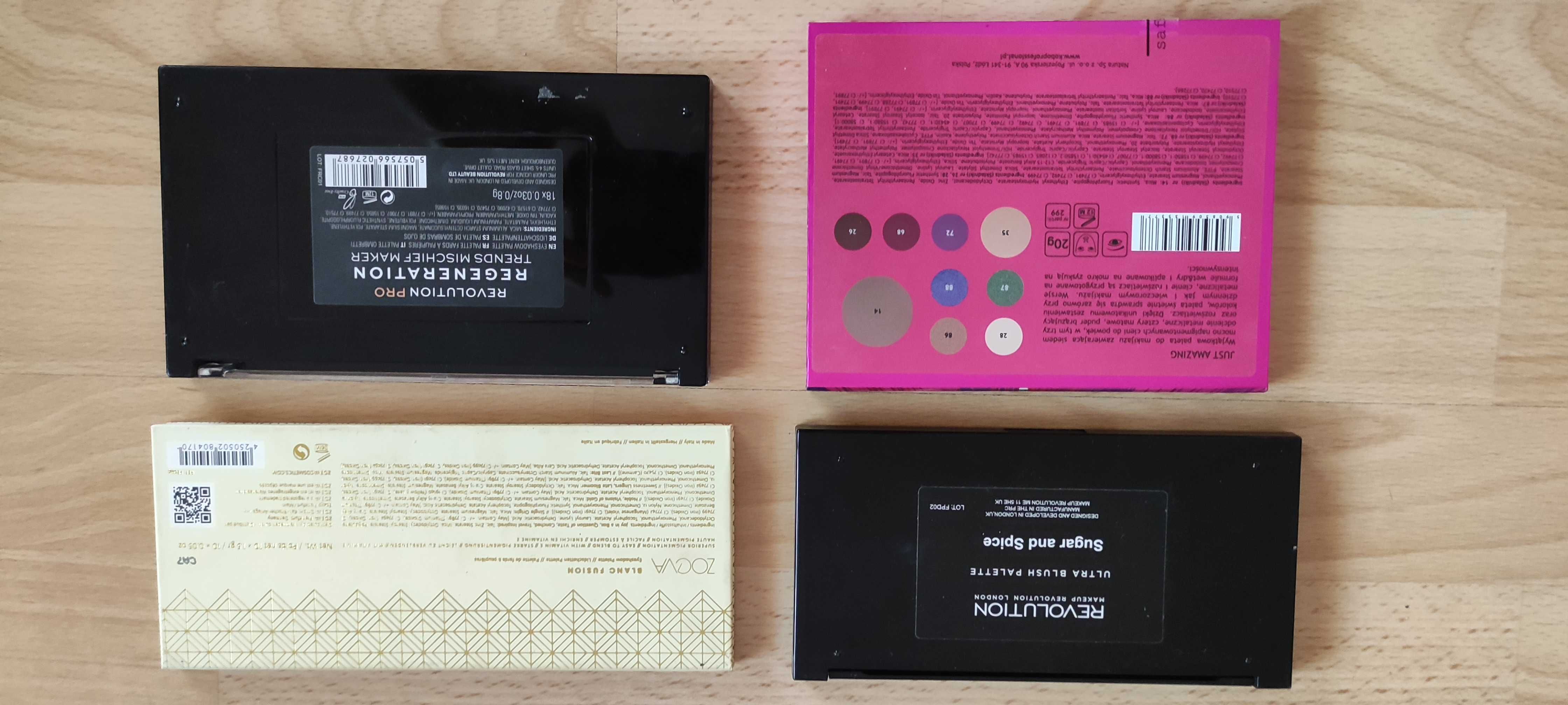 Palety cieni jak nowe: KOBO, Revolution Pro, ZOEVA