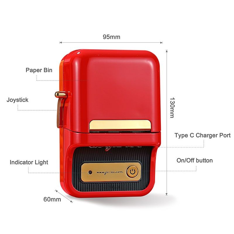 Термопринтер NIIMBOT B21 red, black, green, white етикетки 50*30 в ком
