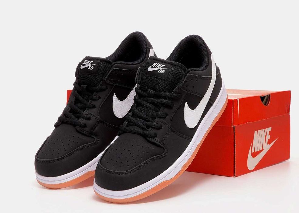 Мужские кроссовки Nike SB Dunk Low "Black-White" Размеры 40-45