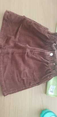 Vendo saia castanha bombazine, com bolsos, 9 anos, Zara, como nova