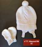 Gorro e luvas bebé recém-nascido