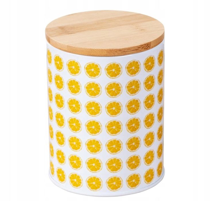 Metalowy Pojemnik Z Bambusową Pokrywką Wenko