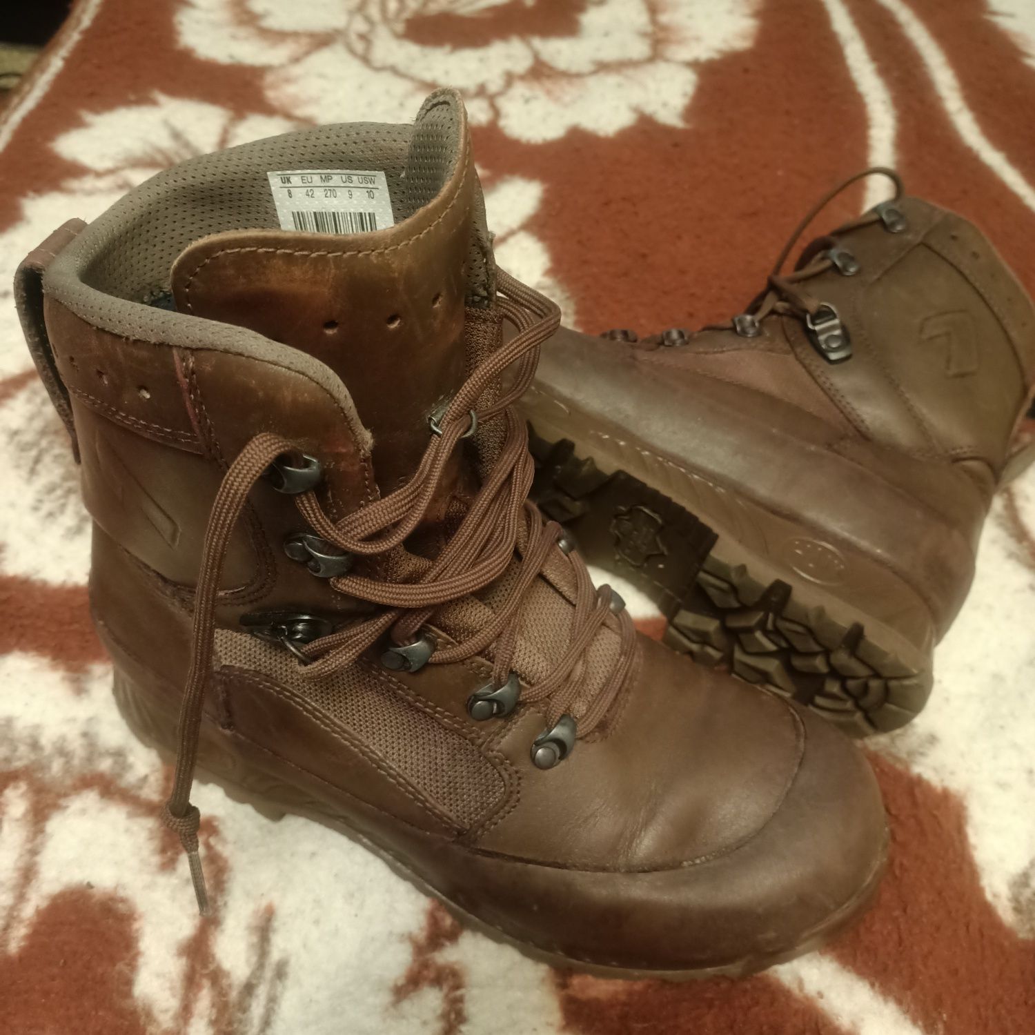 Берцы haix boots combat high liability male, gore-tex коричневые.