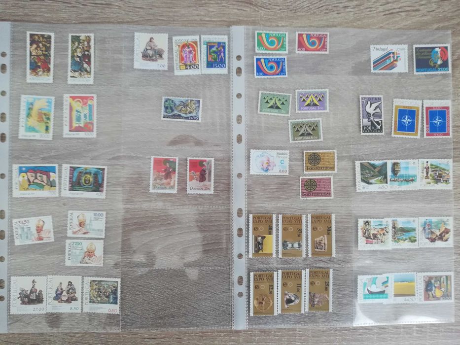 Conjunto de 340 selos de Portugal - Anos 60, 70 e 80