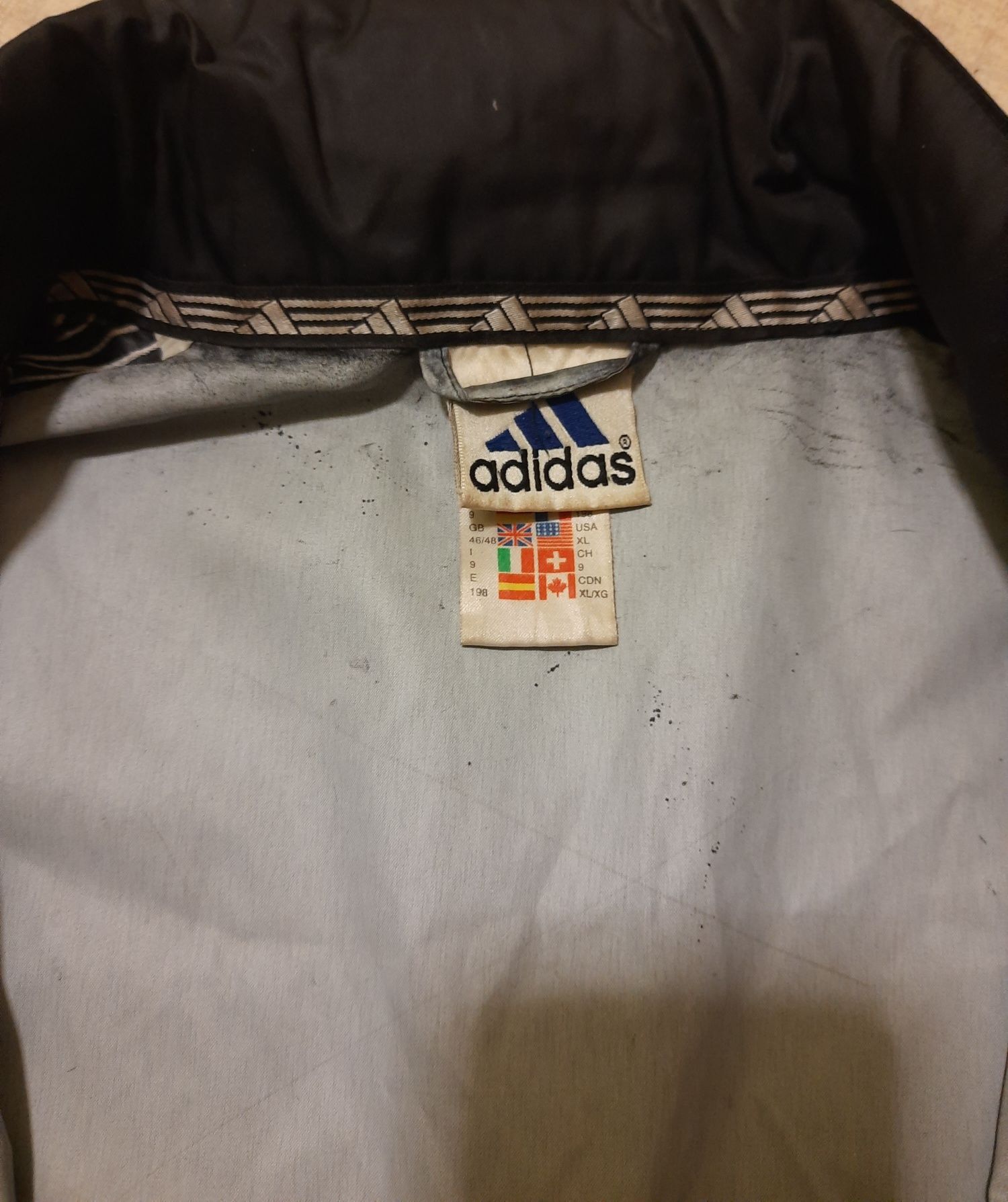 Kurtka czarna adidas przeciwdeszczowa XL