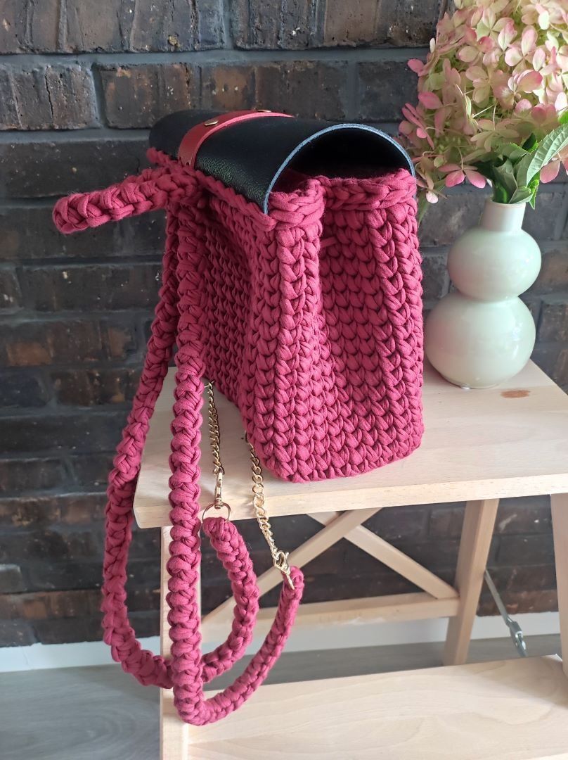 Plecak na szydełku handmade