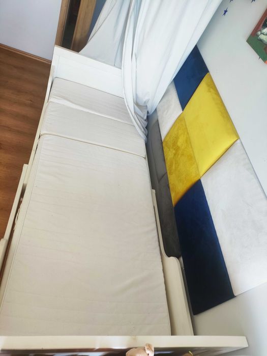 IKEA SUNDVIK Rozsuwana rama łóżka i dno łóżka 80x200 cm biały