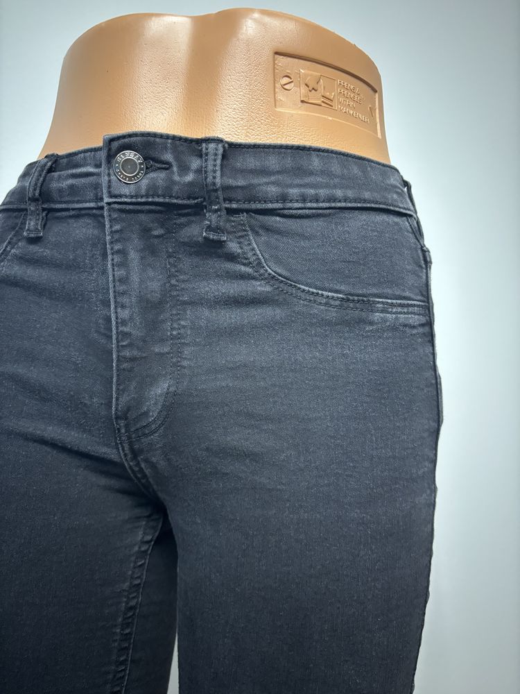 Czarne spodnie mid waist skinny roz S|M