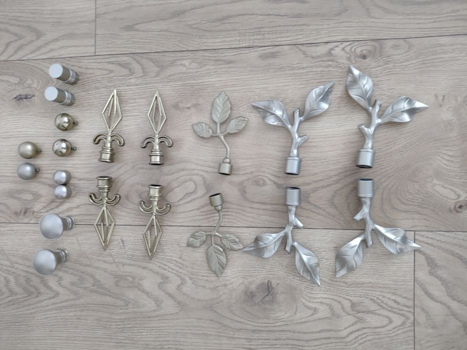 Końcówki ozdobne do karniszy rurkowych