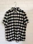 Koszula flanelowa ASOS XL czarno-beżowa w kratę